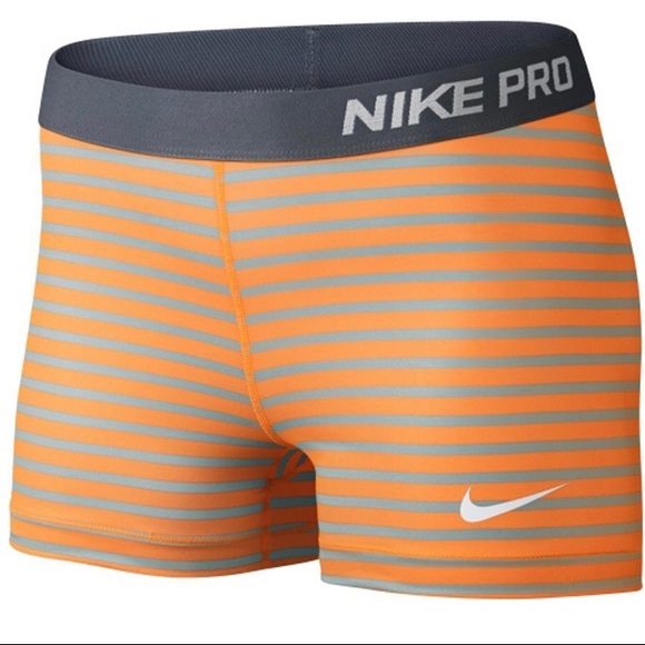 orange nike spandex shorts